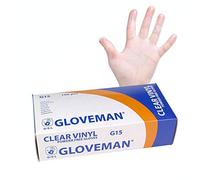 GLOVEMAN Clear Vinyl Gloves (Box of 100) (Large)