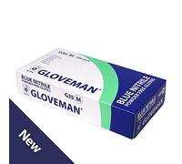 Gloveman Nitrile Disposable Gloves MEDIUM Professional Protection Latex Free Powder Free Strong Work Food Safe Cleaning Waterproof Wear