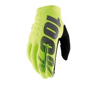 Gloves 100% Brisker Youth Fluorescent Yellow/Black (XL)