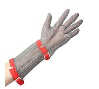Gloves, Anti-Cut Gloves Cut Resistant Gloves with Extended Arms, Slaughterhouse Butcher Meat Cutting Safety Work Chainmail Gloves(Arm 15cm,1PCS/S)