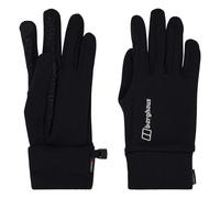 Berghaus Unisex Polartec Powerstretch Interact Warm Winter Fleece Gloves | Touch Screen Compatible, Black, M-L