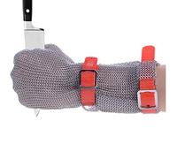 Gloves, Cut Resistant Gloves, Extended Arm Stainless Steel Chain Gloves for Slaughterhouse Restaurant Gardening(Arm 15cm,1PCS/XXS)