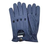 Gloves Driving 100% Leather Style Retro for men Comfort and safe Driver - Blue, XX-Large