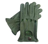 Gloves Driving 100% Leather Style Retro for men Comfort and safe Driver - Green, X-Large
