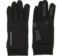 Endurance Watford Unisex Running Gloves with Comfortable Fleece Inner 1001S Black Solid, XS
