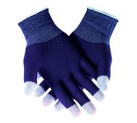 Gloves, Full Finger E-Sports Mitts, Silver Fiber Spandex Nylon Material, High-Sensitivity Anti-Sweat Touchscreen Gloves, Portable Comfortable Fit for Mobile and Competitive Play