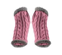 Gloves Lace Silk Gloves Women Ga Ladies Leather Thickened Plush Gloves Autumn And Winter Warm Figure Sleeves Knitted Wool Gloves Mens Gloves Fancy Dress Medium Gloves Black Garde (Purple, One Size)