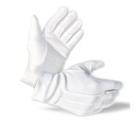 Gloves Legend - 100% Cotton White Marching Band Parade Formal Dress Gloves For Men and Women