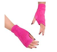 Gloves Mittens for Women Cold Weather Fingerless Gloves Mitten Girl Women Soft Arm Warm Knitted Winter Warm Keep Gloves Gloves Mitten Gothic Rock Warmer Fingerless Gloves (Hot Pink, One Size)
