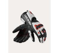 Revit Quantum 3 Motorcycle Gloves, black/white/neon red, size L