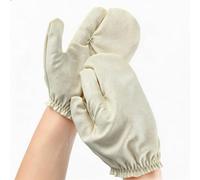 Gloves Raw Silk Massage for Dry Brushing 2 Pcs Natural Raw Silk Ayurvedic Gloves - Exfoliating Massage Mitts for Lymphatic Drainage & Skin Detox - Unisex Size