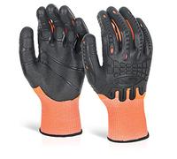 Beeswift Cut Resistant Fully Coated Impact Gloves 1 Pair Orange S