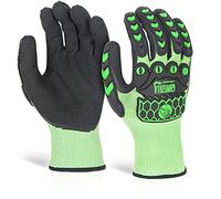 Beeswift Glovezilla Sandy Nitrile Coated Gloves 1 Pair Green M