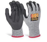 Glovezilla - NITRILE PALM COATED GLOVE GREY LGE -