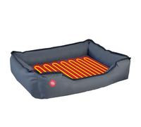 Glovii GPETB Heated Pet's Bed | Electric Pad for Dogs & Cats | Heating Element of Carbon Fibers, 2 Temperature Sensors, Safe Power Cord | Machine Washable, Grey, 80 x 60 cm