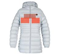 GLOVII GTFG Heated Women's Jacket & Storage Bag | Waterproof Thermal Wear with Li-Ion Rechargeable Battery & Pockets | Heating Element of Carbon Fibers, Nylon, Synthetic Feather | Light Grey, XL