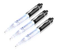 Glovion LED Light Pen, Lighted Ballpoint Pen Penlight for Nighttime Writing - White Light with Black Shell- Pack of 3 Pens
