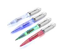 Glovion LED Pen Light, LED light Writing Pens -Powered Black Ink Penlights -(White/Red/Blue/Green Color)-Pack of 4 Pens