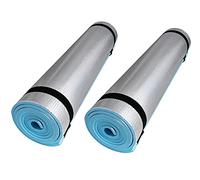 GLOW Adventure Camping Foam Mat - Set 2 Insulated Lightweight Mattress for Hiking Beach Festival Outdoor Activity - Durable Comfortable Waterproof Easy Roll with Straps Cold & Damp Ground Protection