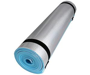 GLOW Adventure Camping Foam Mat - Single Insulated Lightweight Mattress for Hiking Beach Festival Outdoor Activity - Durable Comfortable Waterproof Easy Roll with Straps Cold & Damp Ground Protection
