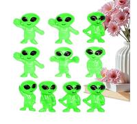 Glow Alien Miniatures Set, Realistic Collectible Display, 2.8cm/1.1 Inches Glow in Dark Alien Kit with Detailed Design, Resin Space Figures, Decorative Aliens Diasplay Set, Shelf Mantel Home Decor