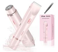 Glow Aura Shaver, Glowshave - 2-in-1 Women's Body Shaver, Glowshave Hair Remover, Glow Shave for Leg Arm Underarm Pubic Area, Wet & Dry, USB Rechargeable, IPX7 Waterproof&Easy Cleaning (A)