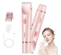 Glow Aura Womens Shaver, Glowshave 2-in-1 Women's Body Shaver, Ipx7 Waterproof Bikini Trimmer Women, USB Rechargeable Lady Shavers, Waterproof Electric Bikini Trimmer for Women Leg Arm Pink