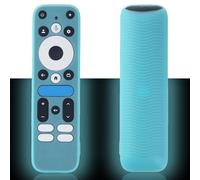 Glow Blue Remote Case for 2025 Onn Google TV Box 4K pro Remote, Silicone Sleeve Compatible with Onn Google TV Remote Washable an-ti Lost Anti-Slip Skin-Friendly