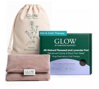 Glow Botanica | Microwave Heating Pad - Hot and Cold Therapy - Lavender Aromatherapy Heat Wrap for Neck, Shoulder, Cramps, and Back - Foldable and Microwavable Heating Pad - One Size fits All