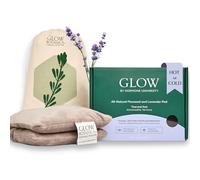 Glow Botanica | Microwave Heating Pad - Hot and Cold Therapy - Lavender Aromatherapy Heat Wrap for Neck, Shoulder, Cramps, and Back - Foldable and Microwavable Heating Pad - One Size fits All