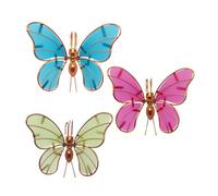 Glow Butterfly Patio Decor, A | Iron Frame Acrylic Panel Accent for Planter Balcony Fence Outdoor Display Art