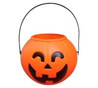Glow Candy Bucket - LED Trick Or Treat Bag, Halloween Tote | Light Up Pumpkin Candy Holder, Sturdy Handle Party Bag for Kids Costume Parade with Sweets and Toys Trick Or Treating Night Walk