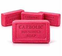 Glow Carbolic Soap Pack of 3 x 125g Bars - Antibacterial, Antifungal & Traditional Antiseptic Soap for Hands, Skin & Household Use