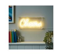 Glow Cheers Acrylic LED Feature Light Box In White Finish