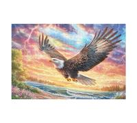 Glow Cloud Flying Eagle 1000 Piece Jigsaw Puzzle Pack Haze Radiance Peak Teens Beginners Cognitive Development Puzzle Fans Group Play High-grade Rigid Cardboard 1000 PCS