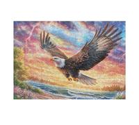 Glow Cloud Flying Eagle 300 Piece Jigsaw Puzzle Pack Haze Radiance Peak Teens Beginners Cognitive Development Puzzle Fans Group Play High-grade Rigid Cardboard 300 PCS