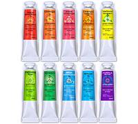 Glow Cubed Glow in The Dark Artist Professional Oil Paint Luminescent Phosphorescent Self-Luminous Paint (Sets, Glow Set of 10)