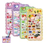 Glow Dark Animal Stickers - 4 Sheets 3D Cartoon Butt Art Stickers Funny Aesthetic Vinyl Labels | Charming Aesthetically Appealing Creative Reward Stickers for Birthday Party