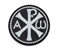 Glow Dark Chi Rho Jesus Christ Symbol Morale PVC Patch