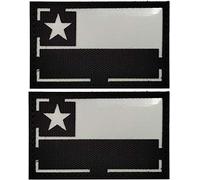 Glow Dark Chile Flag Patch Chilean Flags Patchs Tactical Military Fastener Hook and Loop Backing Badges Decorative Appliques