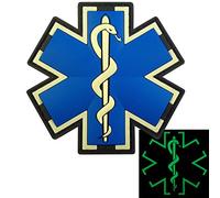 Glow Dark EMS EMT Medic Paramedic Morale Tactical PVC 3D Fastener Patch