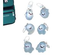 Glow Dark Keychain - 6 Pieces Cute Resin Spirits, Pendant Bag Magic for Purse, Backpack Handbags, Funny Creepy Pendants, Key Holder for Couples, Friends, Children, Women, Teens