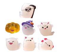 Glow Dark Miniature Ghost Figures Decorations Pack of 7 Luminous Halloween Figures Ornaments to Illuminate Your Festivities