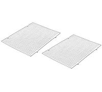 Glow Deluxe Cooling Rack - 2 Pack Professional Grade Large 44cmx33cm Chrome Wire Baking Stand to Cool Cakes Cookies Biscuits Bread Muffin - Safe Kitchen Chef Tool for Cooking Roasting Protect Surface