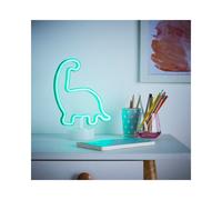 Glow Dinosaur Battery Operated LED Neon Table Light In Green Finish