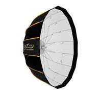 Glow EZ Lock 34" Collapsible White Beauty Dish Softbox w/Bowens Mount Speedring and Deflection Disk, 16 Ribbed Design Soft Box with White Interior for Perfect Lighting and Beauty Dish Photography