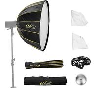 Glow EZ Lock 48" Deep Parabolic Quick Softbox, 16-Sided Parabolic Softbox Opens Up and Closes Down Umbrella Style