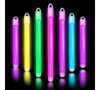 Glow Fever Glow Sticks Bulk - 6" Glow Wands with End Caps & Lanyards - Glow Stick Glow Party Accessories for Celebrations, Birthdays, Festival Accessories & More by Party Dragon - Mixed, 100ct