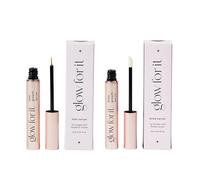 Glow For It - Growth Starter Kit | Lash & Brow Growth Serum | Enhances Eyelash Length & Volume & Eyebrow Thickness & Fullness | Water Based Serum | Natural & Cruelty-Free Formula with Biotin | 3ml x 2