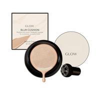 Glow Foundation Cushion - 2026 New Mushroom Head Air Cushion CC Cream - Moisturizing Cushion Makeup for Mature Skin - Brighten Long-Lasting BB Cream for All Skin Types - Natural Fair Shade